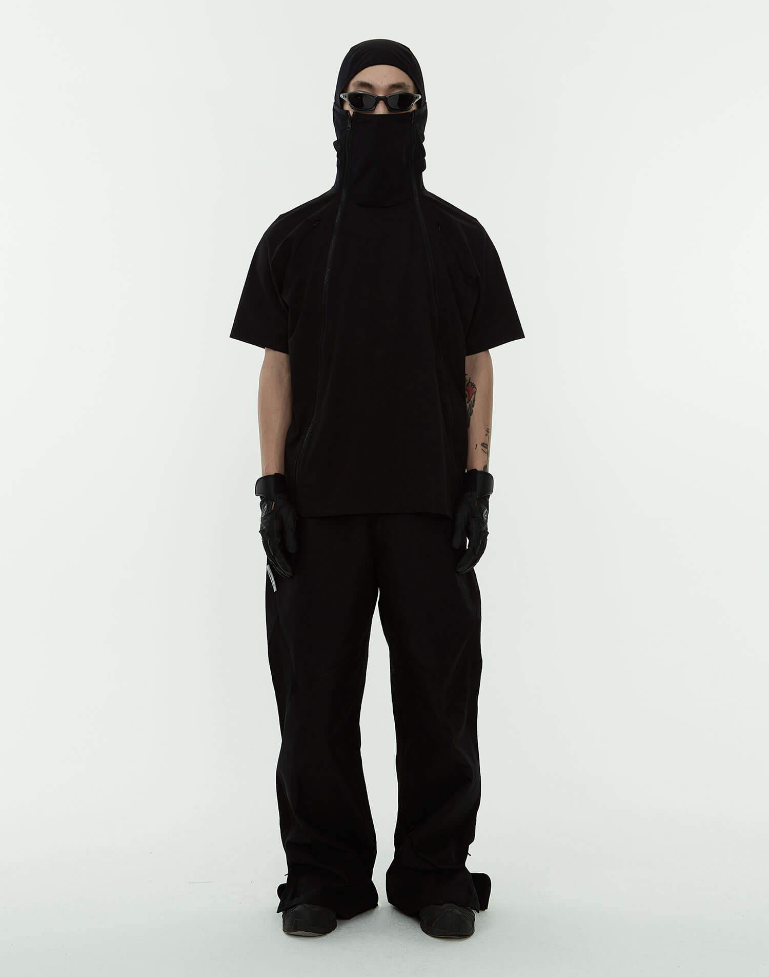 Balaclava Short Sleeve Zip-up